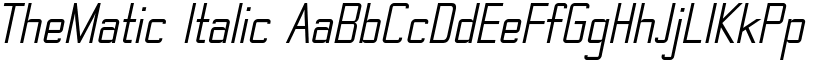 TheMatic Italic font