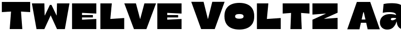 Twelve Voltz font
