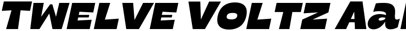 Twelve Voltz font
