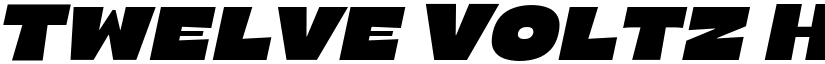 Twelve Voltz Heavy font