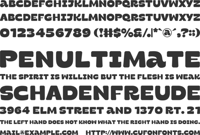 Twelve Voltz Rounded font preview
