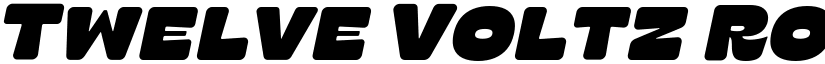 Twelve Voltz Rounded font