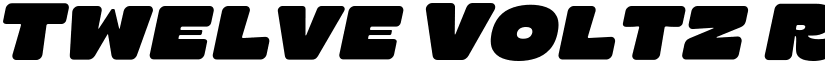 Twelve Voltz Rounded Heavy font