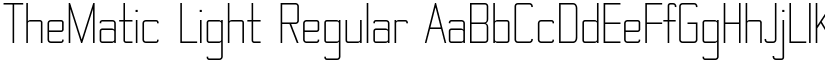 TheMatic Light Regular font