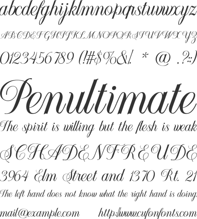 Billotea font preview