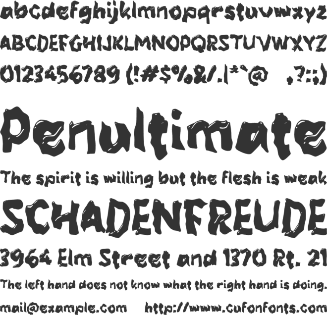 Zabbinkoz font preview