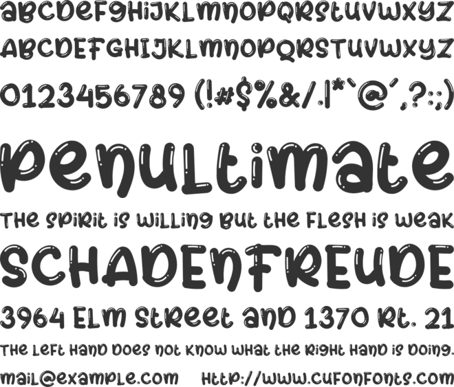 Fresh Kids font preview