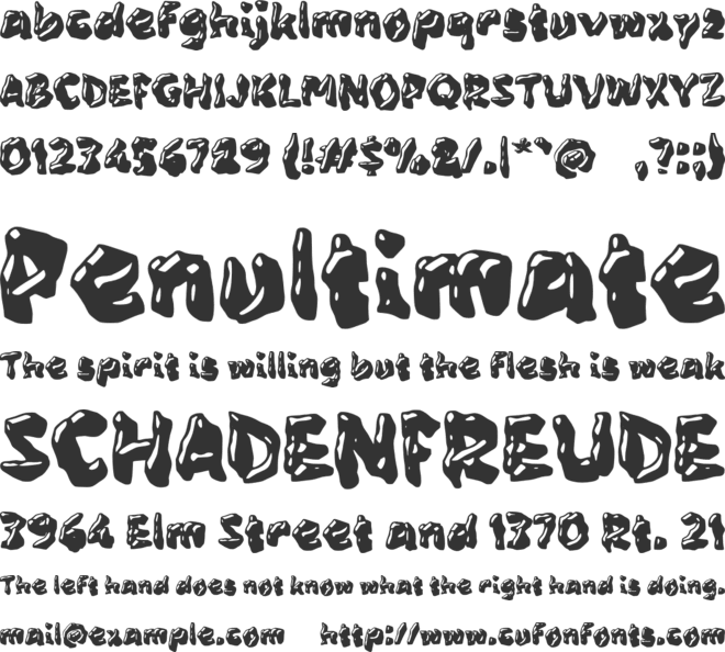 Zabyape font preview