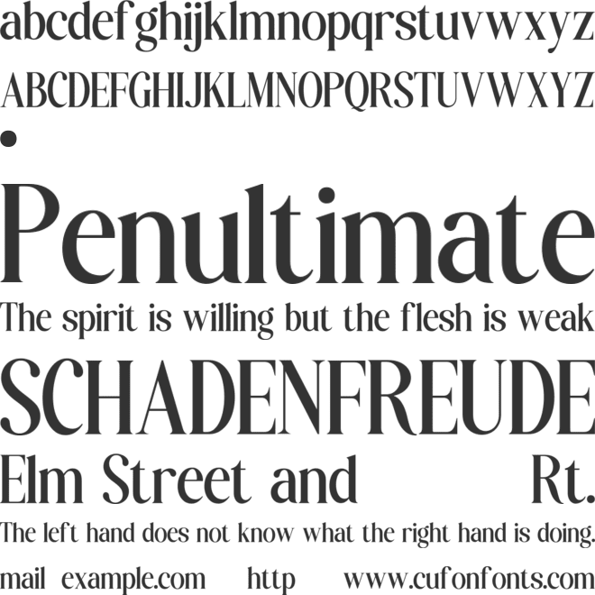 RASLUNE font preview