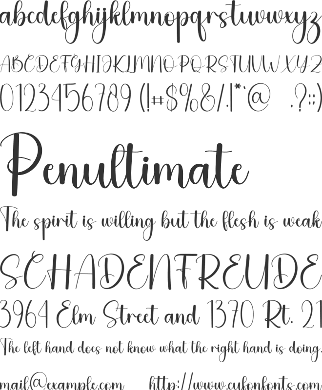 Homemade Stylish font preview