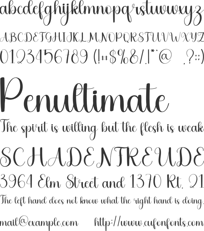 Swith Baby font preview