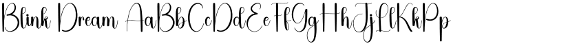 Blink Dream font download