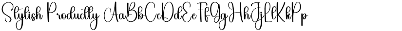 Stylish Productly font