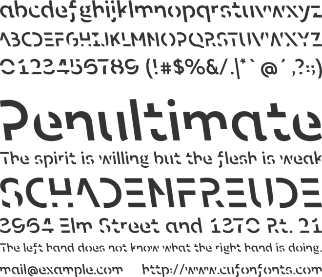 Sans Forgetica font preview