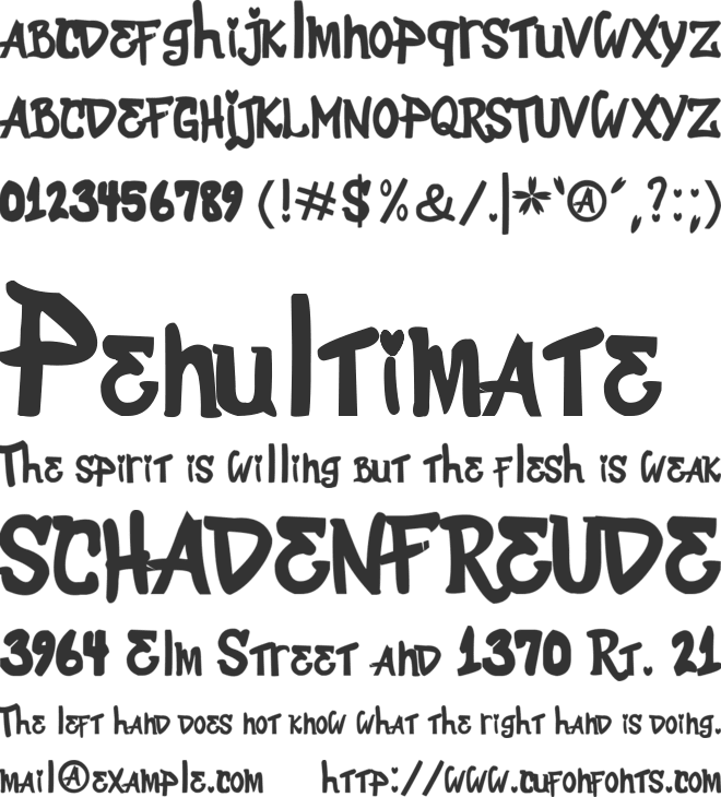 WayGanevi font preview