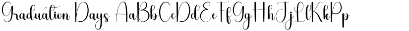 Graduation Days font