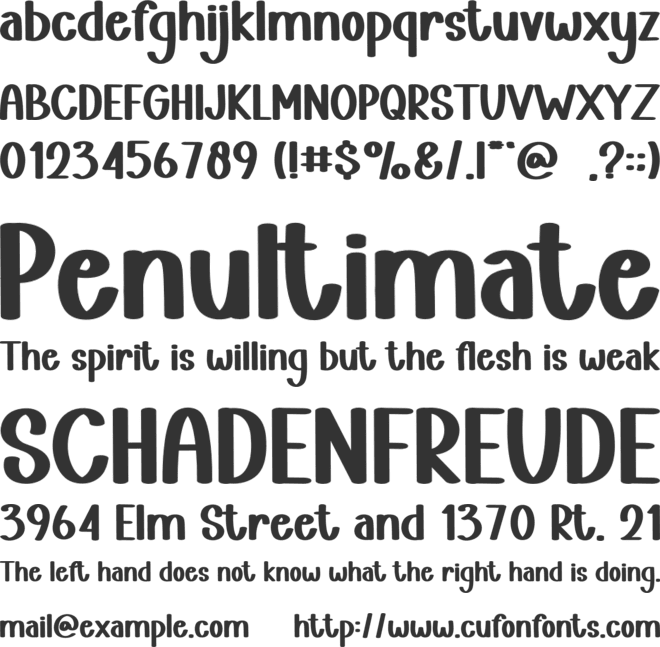 TUMBLER GIRLS font preview