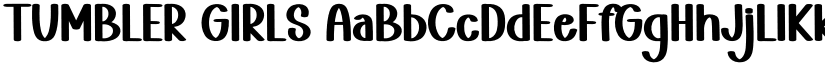 TUMBLER GIRLS font