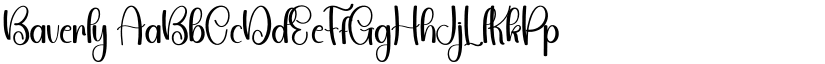 Baverly font