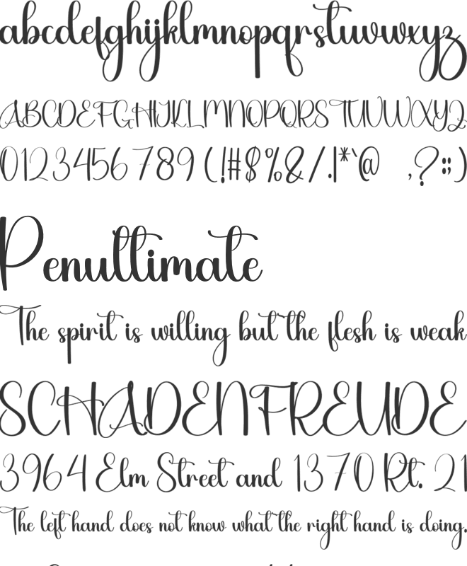 Hometime font preview