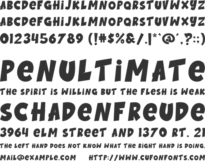 Urban Clash font preview