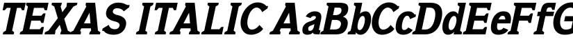 TEXAS ITALIC font