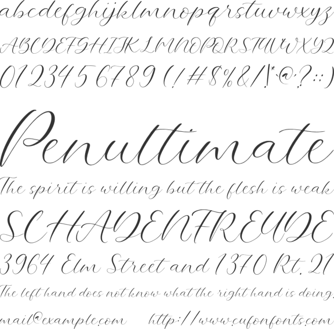 Mostpia font preview