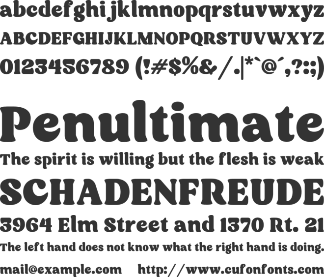 Mango California font preview