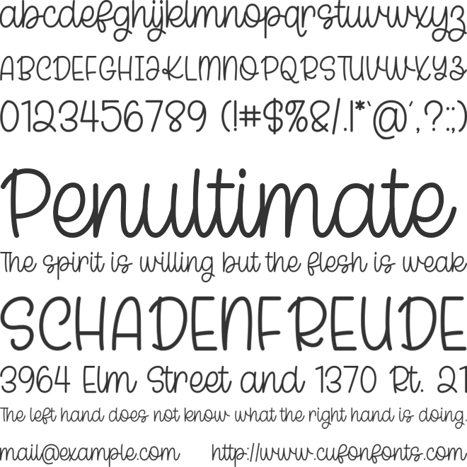 Hello Wicked font preview