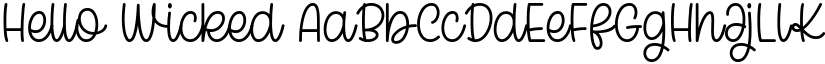 Hello Wicked font download