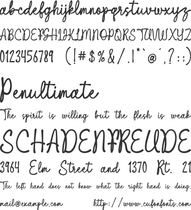 Distant Memories font preview