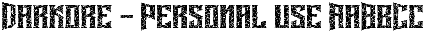 Darkore - Personal use font download