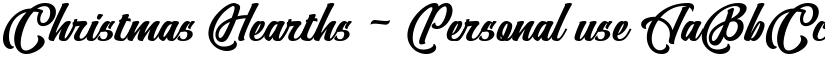 Christmas Hearths - Personal use font