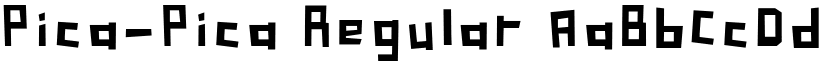 Pica-Pica Regular font