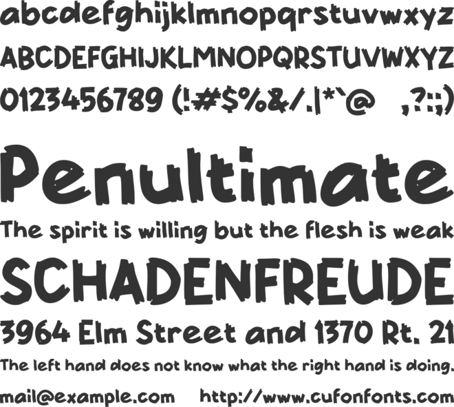 Zabirdya font preview