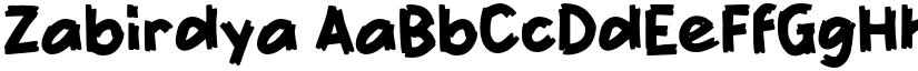 Zabirdya font