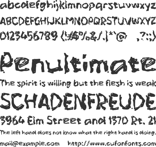 Zabbago font preview