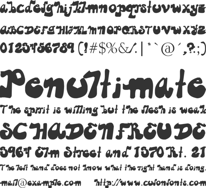 Guapachosa font preview