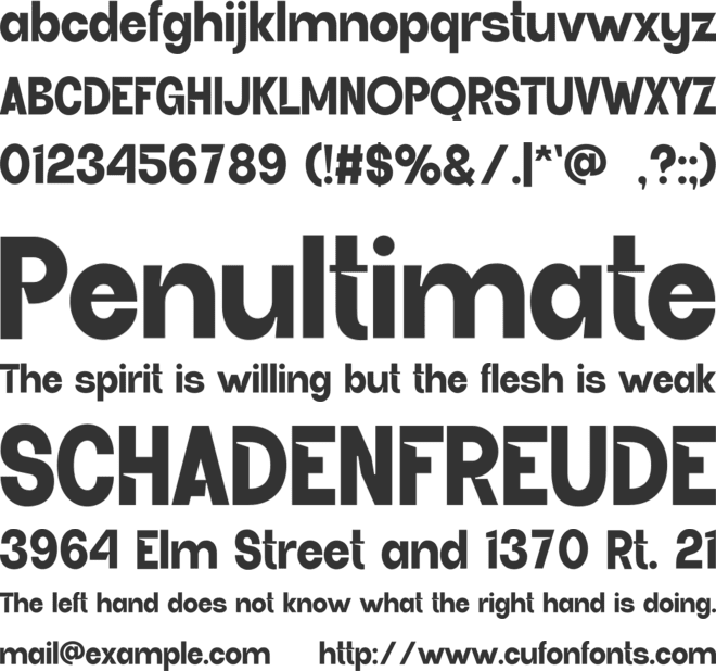 PROXIMA font preview