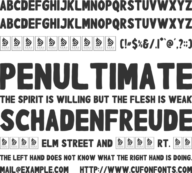 Record Struggle font preview