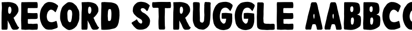 Record Struggle font