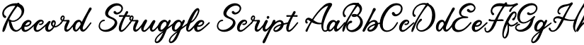 Record Struggle Script font