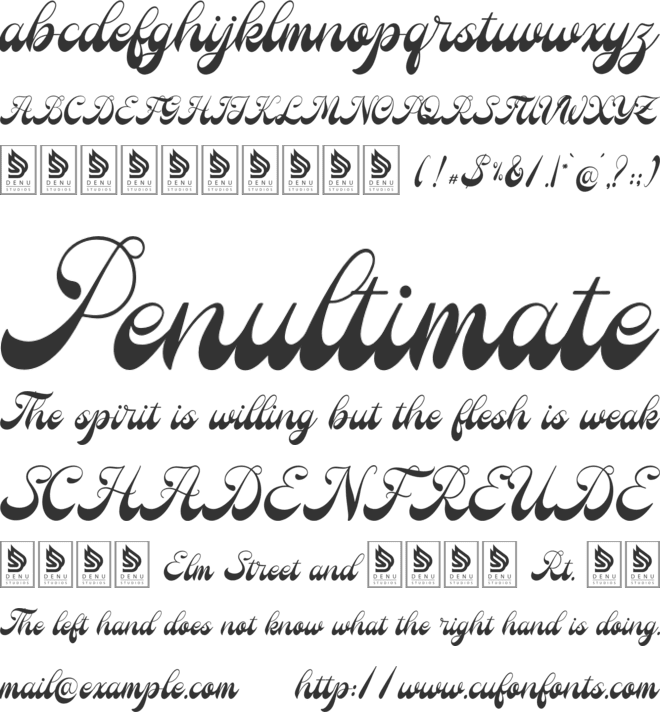 Bastille Fields font preview