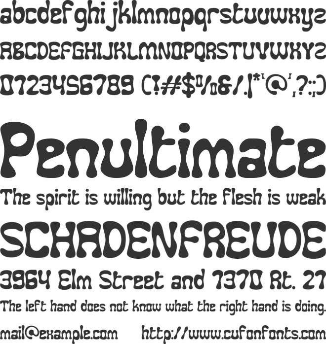 Funky Winky font preview