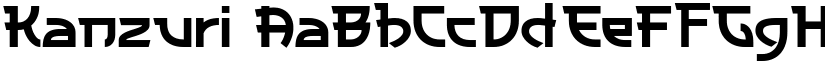 Kanzuri font