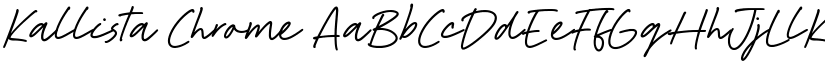 Kallista Chrome font