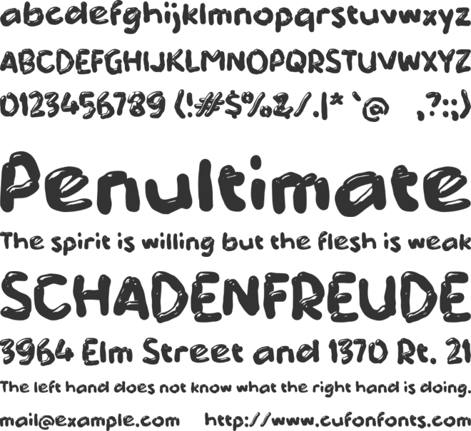 Zabropes font preview