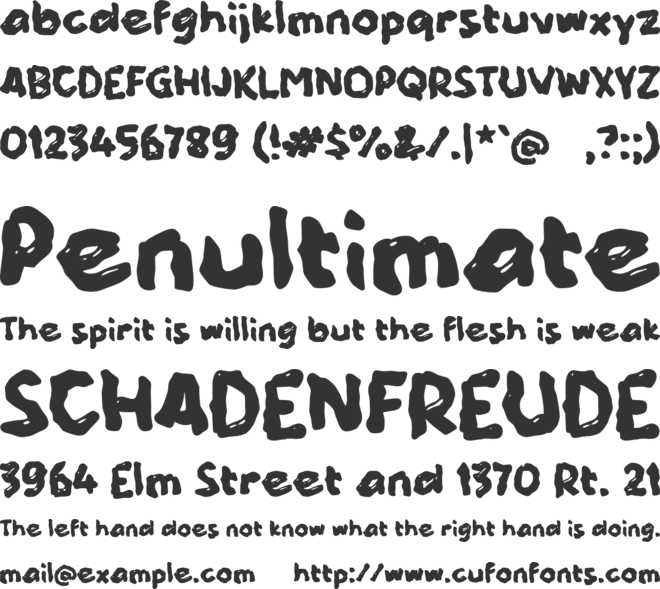 Zabertar font preview