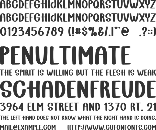 High Thinker font preview