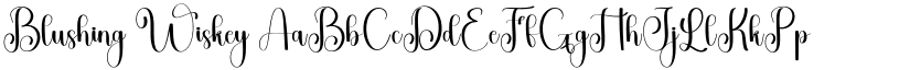 Blushing Wiskey font